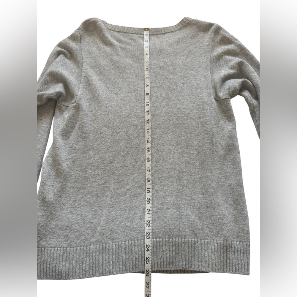 J. Crew Fair Isle Nordic Geometric Merino Wool Blend Gray Sweater Size Large - Picture 12 of 12